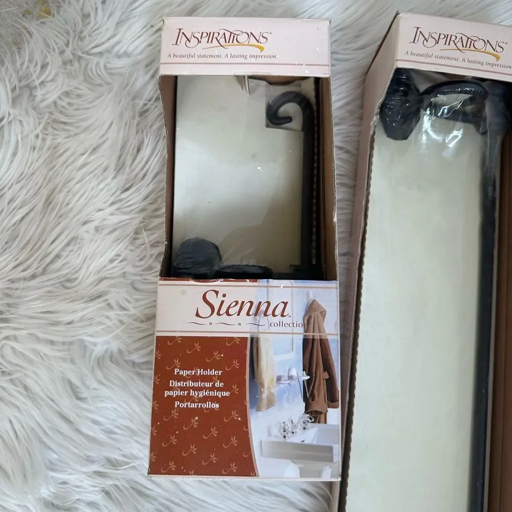Sienna Collection by Inspirations Bathroom Hardware Accessories Set Black